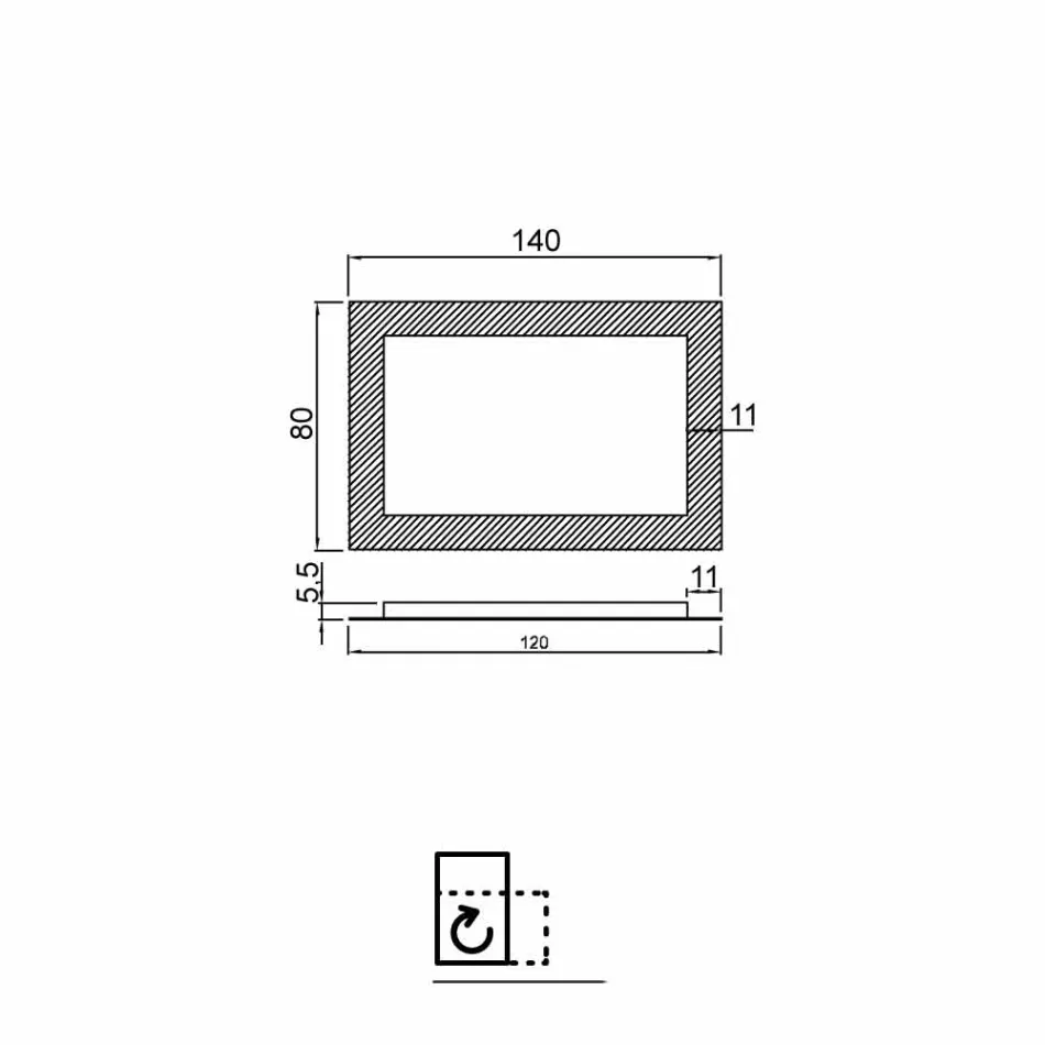 Pasqyrë me kornizë xhami dekorative moderne, Cecilia Viadurini