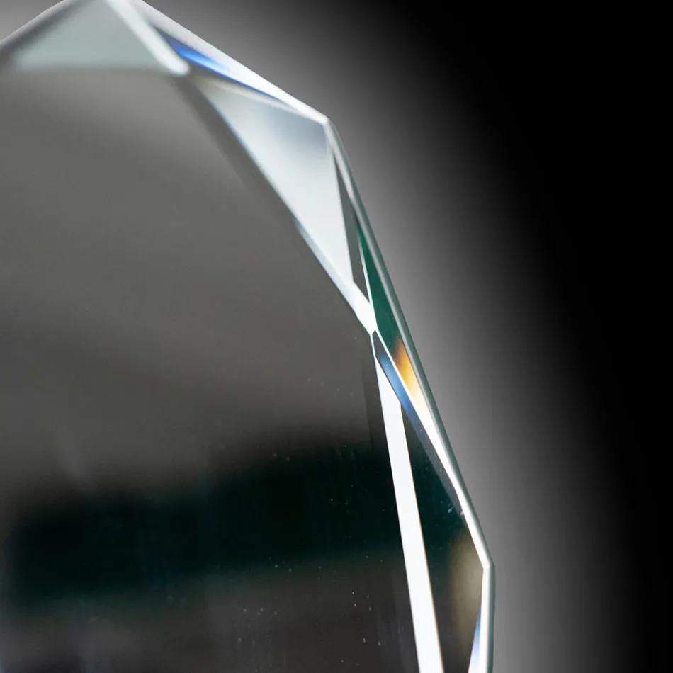 Pasqyrë e Gdhendur me Diamant me Skaje të Pjerrët - Excelsior Viadurini