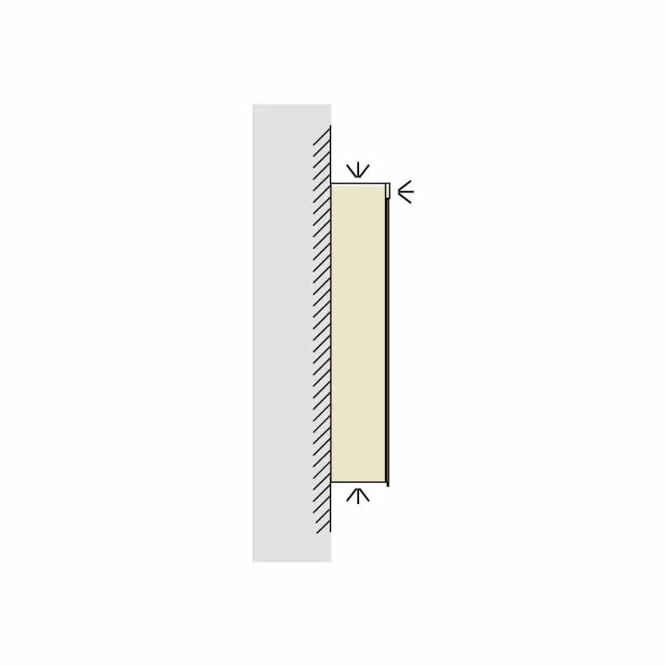 Pasqyra e kontejnerit 2 dyer dizajni moderne, ndriçim LED, Carol Viadurini
