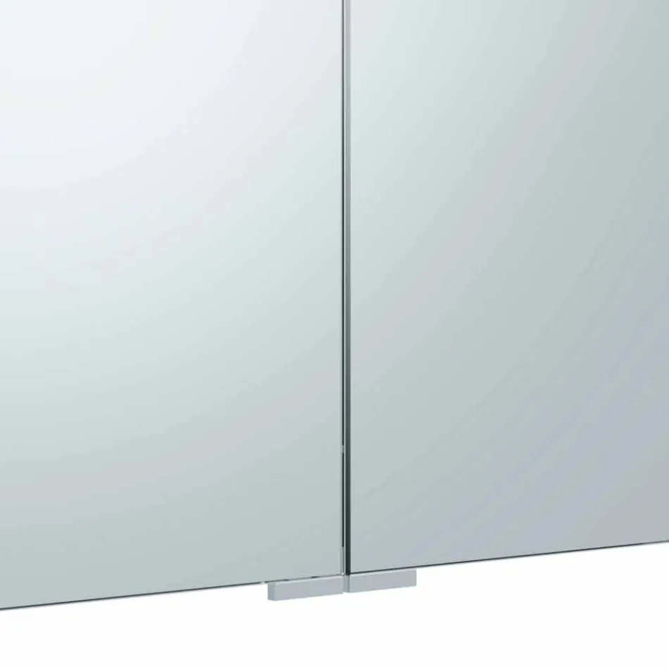 Pasqyrë kontejner me 3 dyer me 9 rafte të brendshme dhe ndriçim LED - Ratchet Viadurini