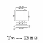 Pasqyrë në mur me 2 dyer moderne, ndriçim LED, Adele Viadurini