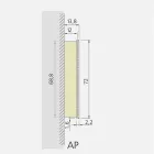 Pasqyrë në mur me 2 dyer moderne, ndriçim LED, Adele Viadurini