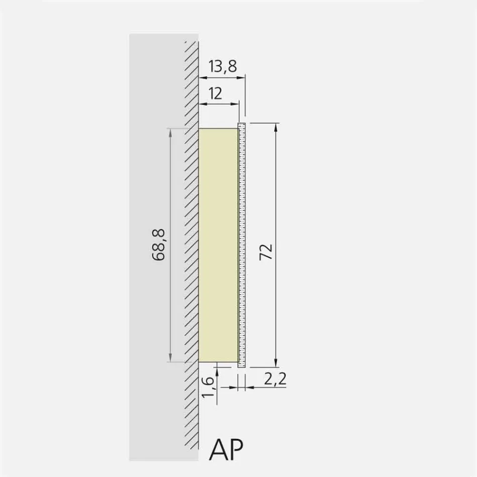 Pasqyrë në mur me 2 dyer moderne, ndriçim LED, Adele Viadurini