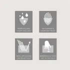 Pasqyrë në mur me 2 dyer moderne, ndriçim LED, Adele Viadurini