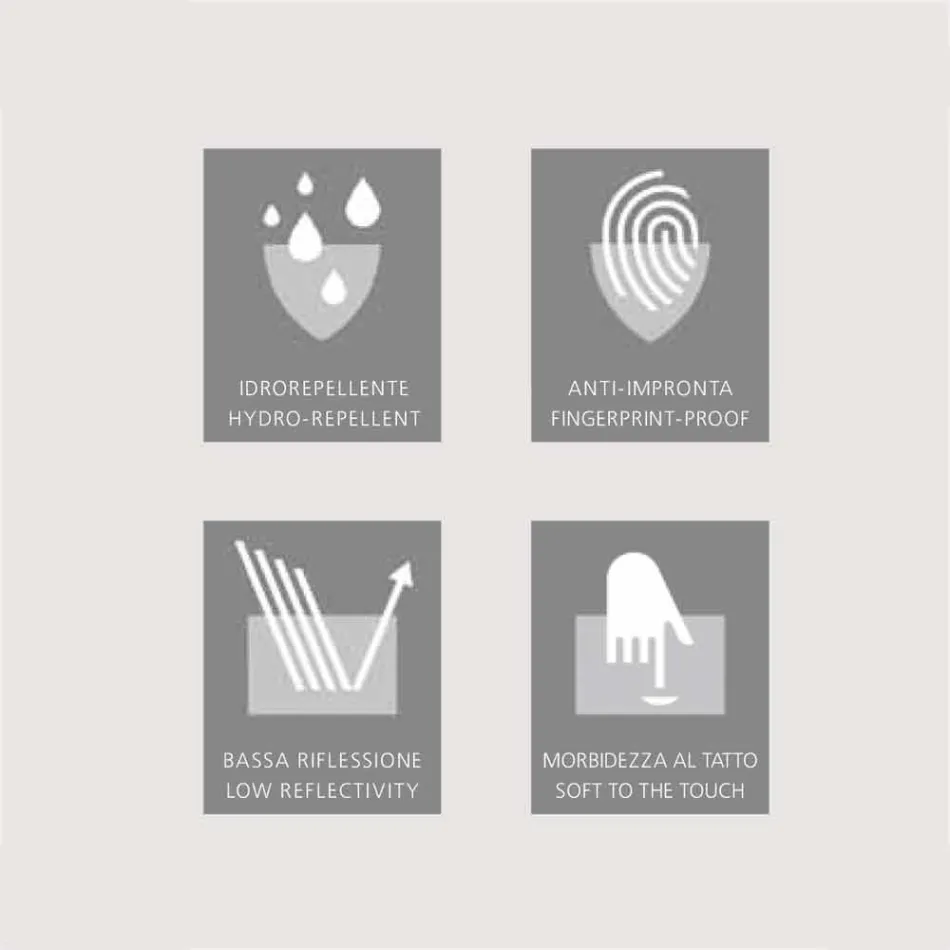 Pasqyrë në mur me 2 dyer moderne, ndriçim LED, Adele Viadurini