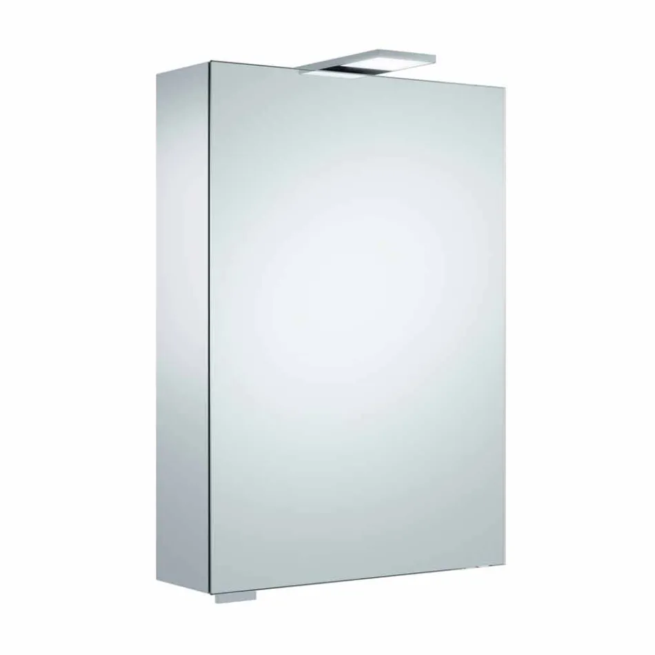 Pasqyrë për ruajtjen e murit me dyer të varura dhe ndriçim LED - Ratchet Viadurini