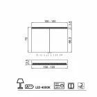 Pasqyrë e banjës me vaskë me dy dyer, dizajn modern, Carol Viadurini