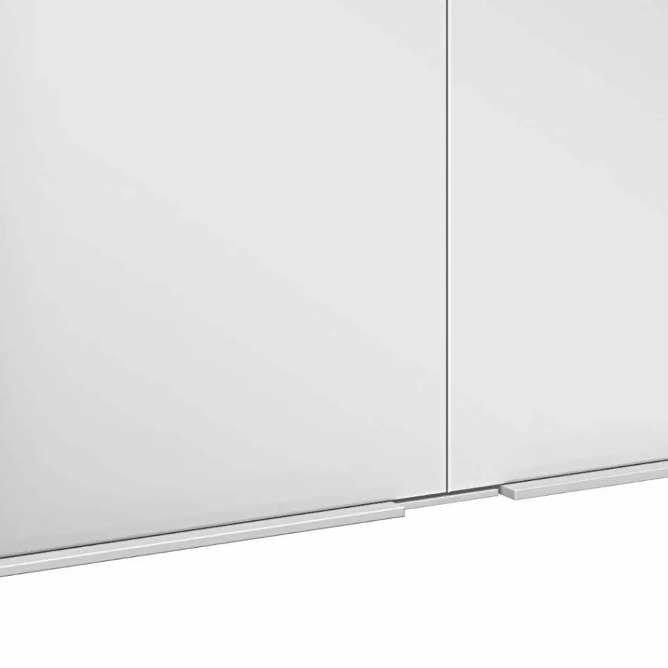 Dollap pasqyre moderne i mbyllur në alumin prej lyer me argjend - demon Viadurini