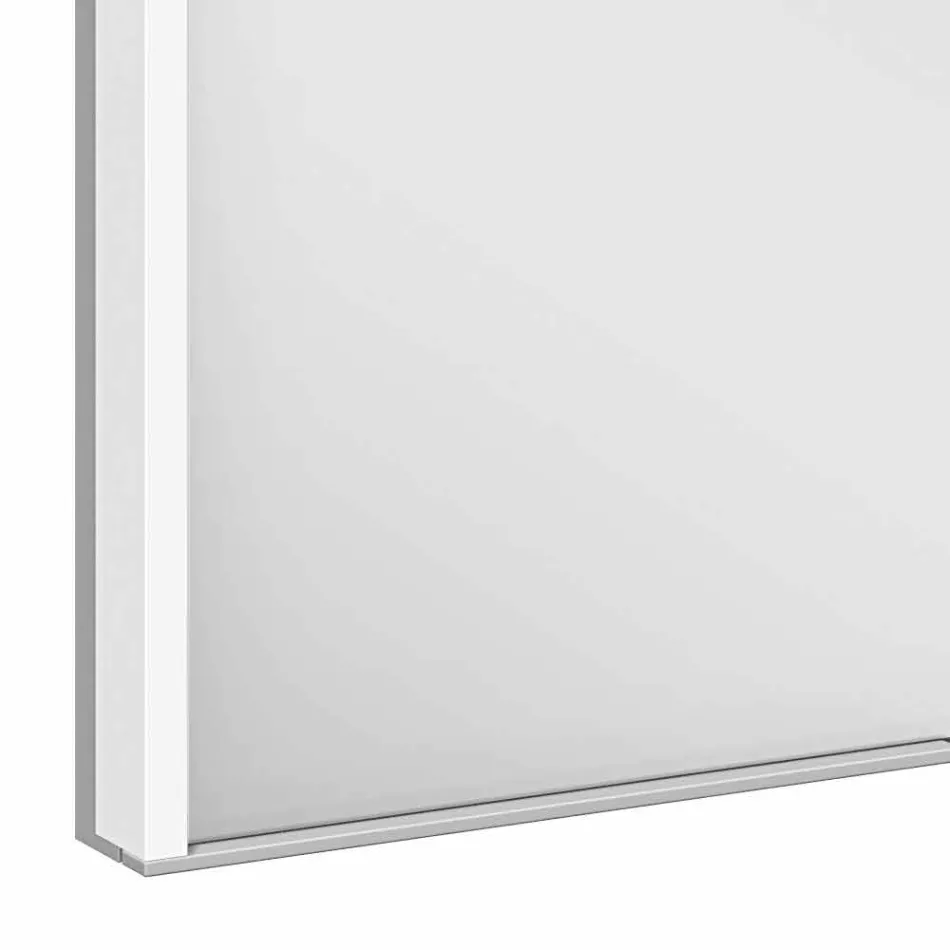 Dollap pasqyre moderne i mbyllur në alumin prej lyer me argjend - demon Viadurini