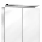 Pasqyrë muri me 2 dyer me dritë LED dhe bazat e energjisë - Bramo Viadurini