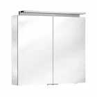 Pasqyrë muri me 2 dyer me dritë LED dhe bazat e energjisë - Bramo Viadurini