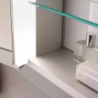 Pasqyrë muri në alumin me ndriçim LED - Demon Viadurini