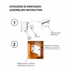 Pasqyrë ruajtëse muri me dushqe me rafte dhe sirtarë të brendshëm - Ralio Viadurini