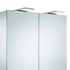 Pasqyrë moderne për ruajtjen e murit me 2 dyer dhe ndriçim LED - Ratchet Viadurini