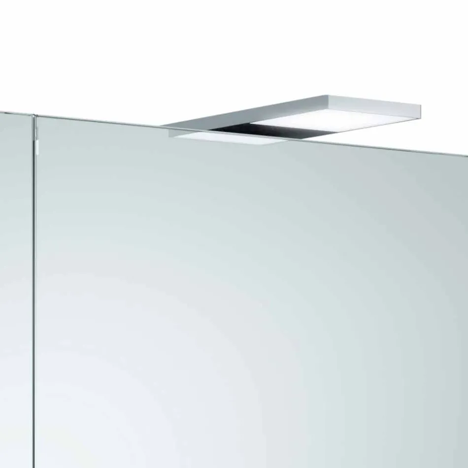 Pasqyrë moderne për ruajtjen e murit me 2 dyer dhe ndriçim LED - Ratchet Viadurini