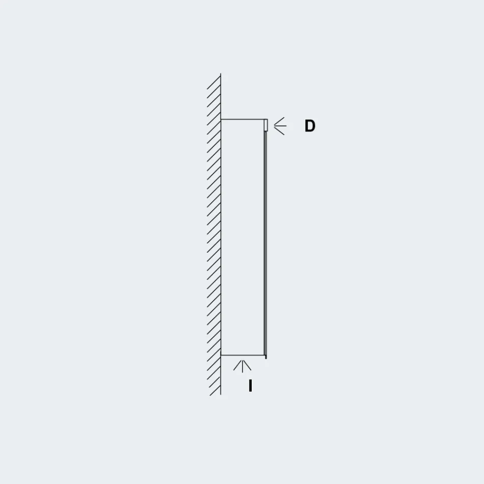 Kabinet pasqyre Carol me 3 dyer dhe drita LED Viadurini