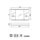 Kabinet pasqyre Carol me 3 dyer dhe drita LED Viadurini