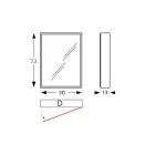 Enë pasqyre druri me pasqyrë të dyfishtë dhe drita Prodhuar në Itali - Darwin Viadurini