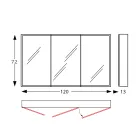 Enë pasqyre druri me pasqyrë të dyfishtë dhe drita Prodhuar në Itali - Darwin Viadurini