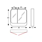 Kontejner pasqyre metalike me 2 dyer pasqyre dopio Prodhim ne Itali - Galilei Viadurini