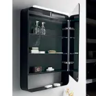 Enë me pasqyrë metalike me derë pasqyre të dyfishtë dhe drita Prodhuar në Itali - Jane Viadurini