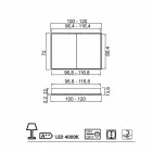 Pasqyrë LED me dyer të Dizajnit Bashkëkohor të Ndërtuar bashkëkohor me dyer, Adele Viadurini