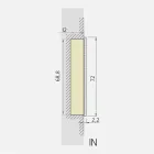 Pasqyrë LED me dyer të Dizajnit Bashkëkohor të Ndërtuar bashkëkohor me dyer, Adele Viadurini