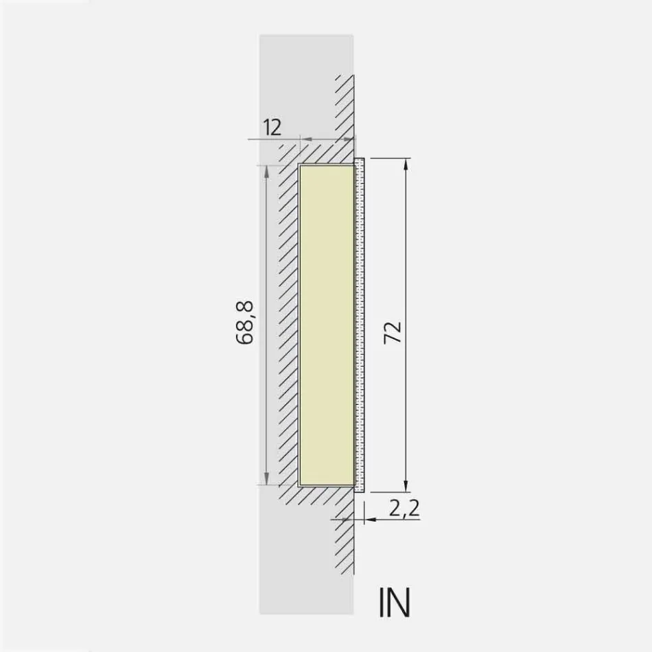 Pasqyrë LED me dyer të Dizajnit Bashkëkohor të Ndërtuar bashkëkohor me dyer, Adele Viadurini