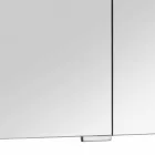 Pasqyrë kontejner modern me 3 dyer kristali dhe 3 drita LED - Maxi Viadurini