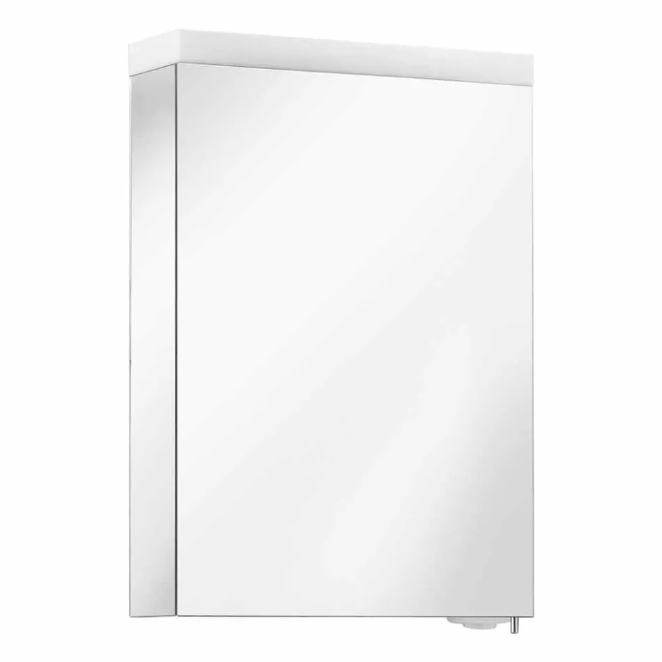 Pasqyrë konteineri modern me derë të varur dhe ndriçim LED - Alfio Viadurini