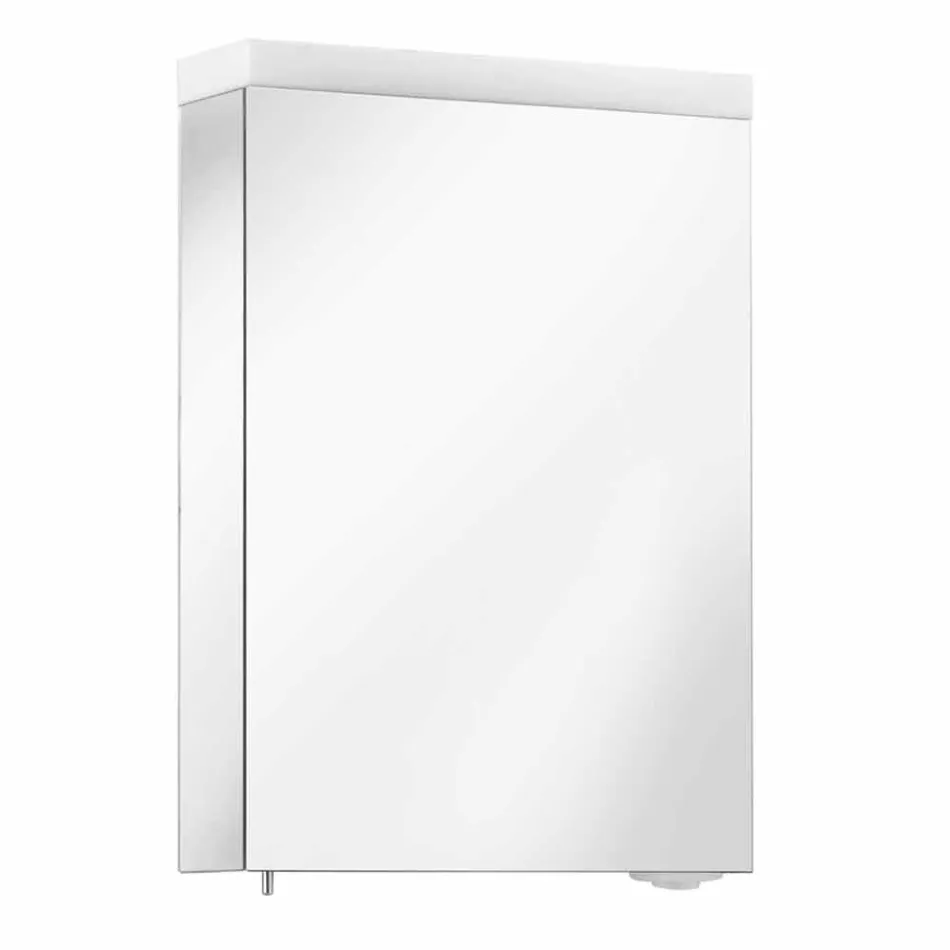 Pasqyrë konteineri modern me derë të varur dhe ndriçim LED - Alfio Viadurini