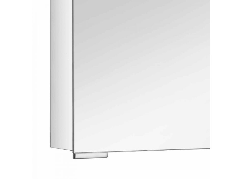 Pasqyrë ruajtje moderne me dyer kristali dhe detaje të kromit - Maxi Viadurini