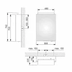 Pasqyrë ruajtje moderne me rafte kristali dhe dritë LED - Bramo Viadurini