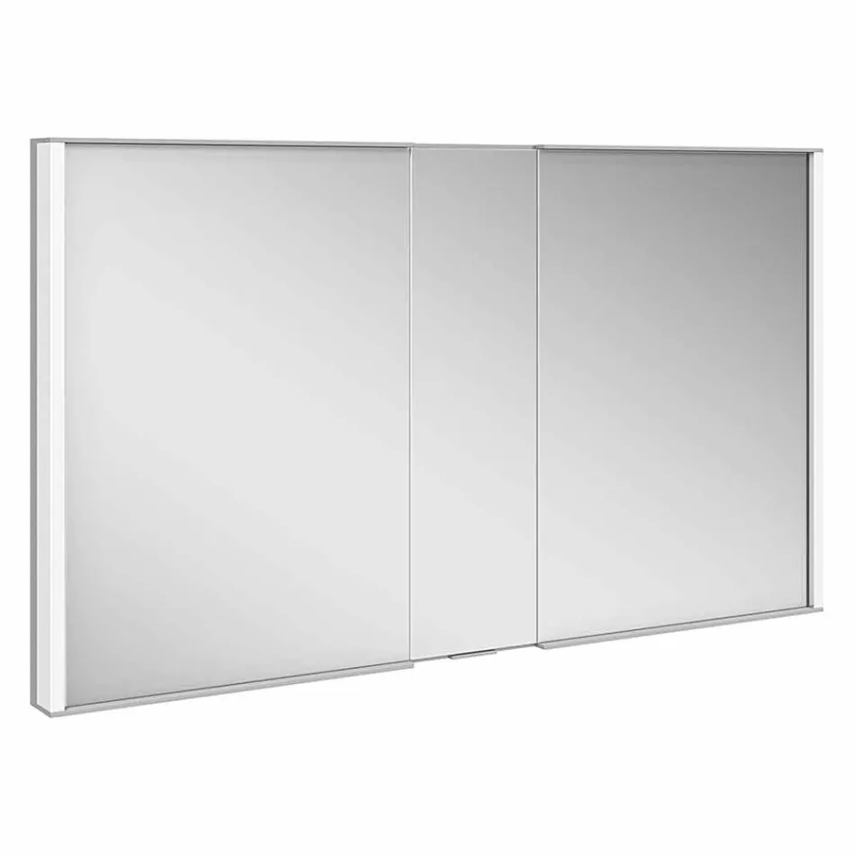 Enë Moderne Pasqyrë e Ndërtuar me Dritë LED dhe Tastiera me Prekje - Demon Viadurini