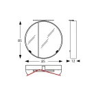 Enë me pasqyrë të rrumbullakët metalike me pasqyrë të dyfishtë Prodhuar në Itali - Charles Viadurini