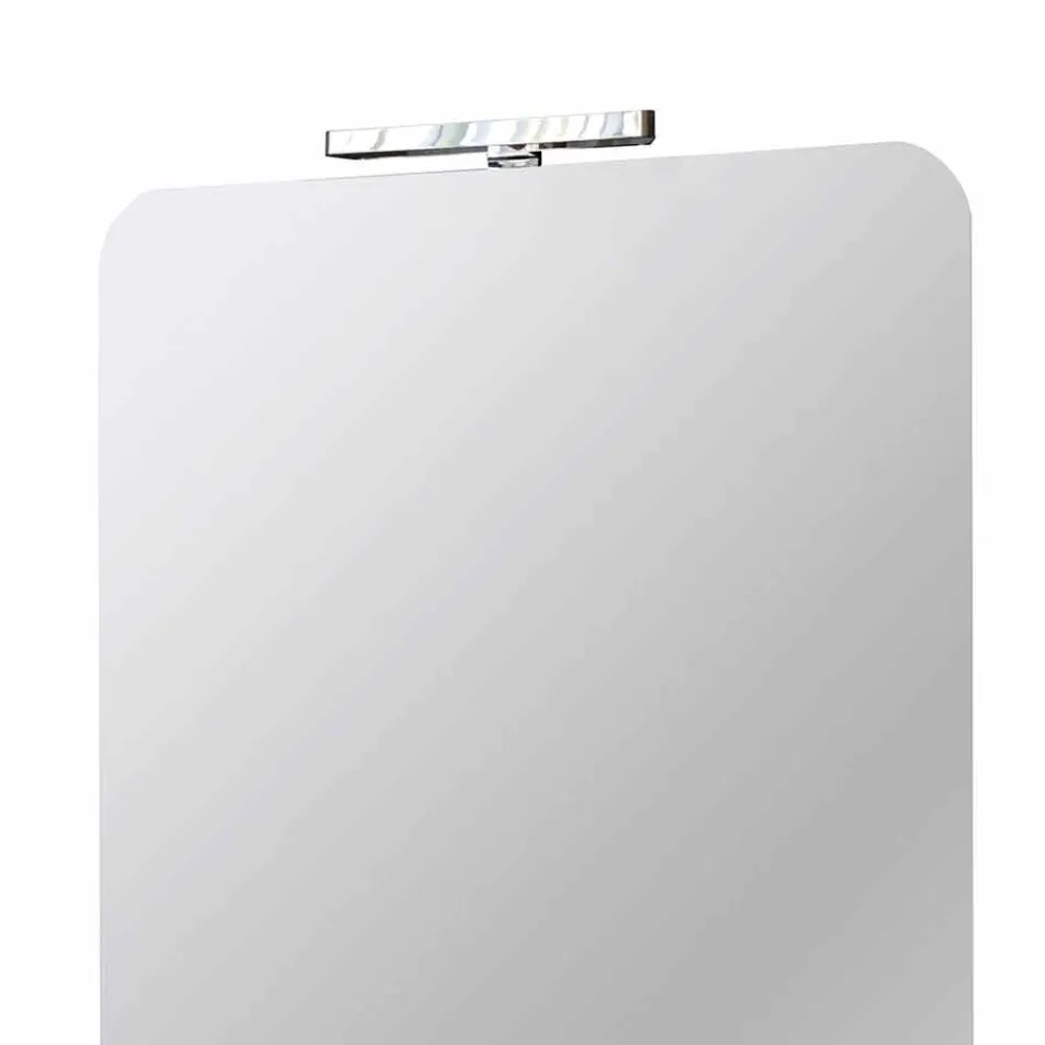 Pasqyrë banjo muri me llambë LED me dizajn modern prodhuar në Itali - Guido Viadurini