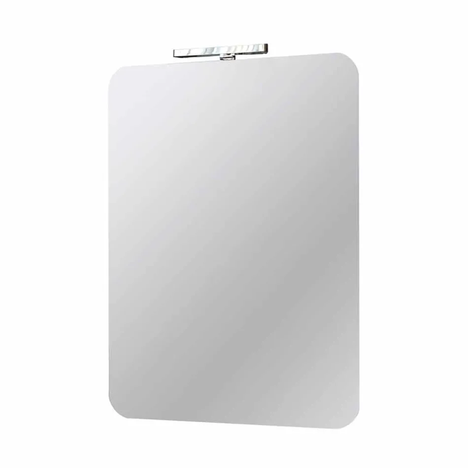 Pasqyrë banjo muri me llambë LED me dizajn modern prodhuar në Itali - Guido Viadurini