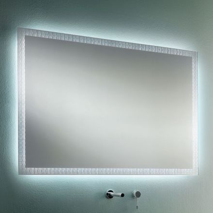 Pasqyrë banjoje me dekorime të gdhendura me lazer Prodhuar në Itali - Freud Viadurini