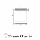 Pasqyrë banjo me ndriçim LED modern Yvone Viadurini
