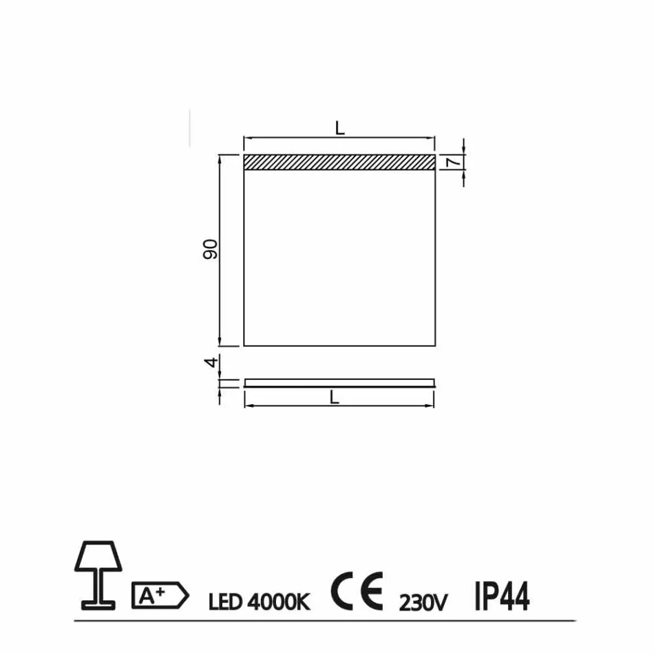 Pasqyrë banjo me ndriçim LED modern Yvone Viadurini
