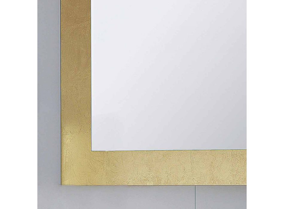 Pasqyrë qelqi e dekoruar me fletë ari Paskali Viadurini
