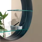 Pasqyrë banjoje metalike me 2 rafte qelqi Prodhuar në Itali - Einstein Viadurini