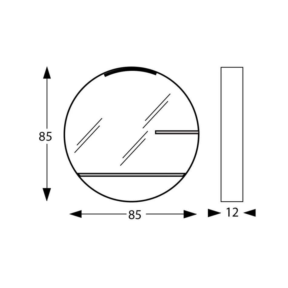 Pasqyrë banjoje metalike me 2 rafte qelqi Prodhuar në Itali - Einstein Viadurini