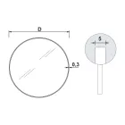 Pasqyrë e rrumbullakët e banjës me kornizë metalike Prodhuar në Itali - Kleopatra Viadurini