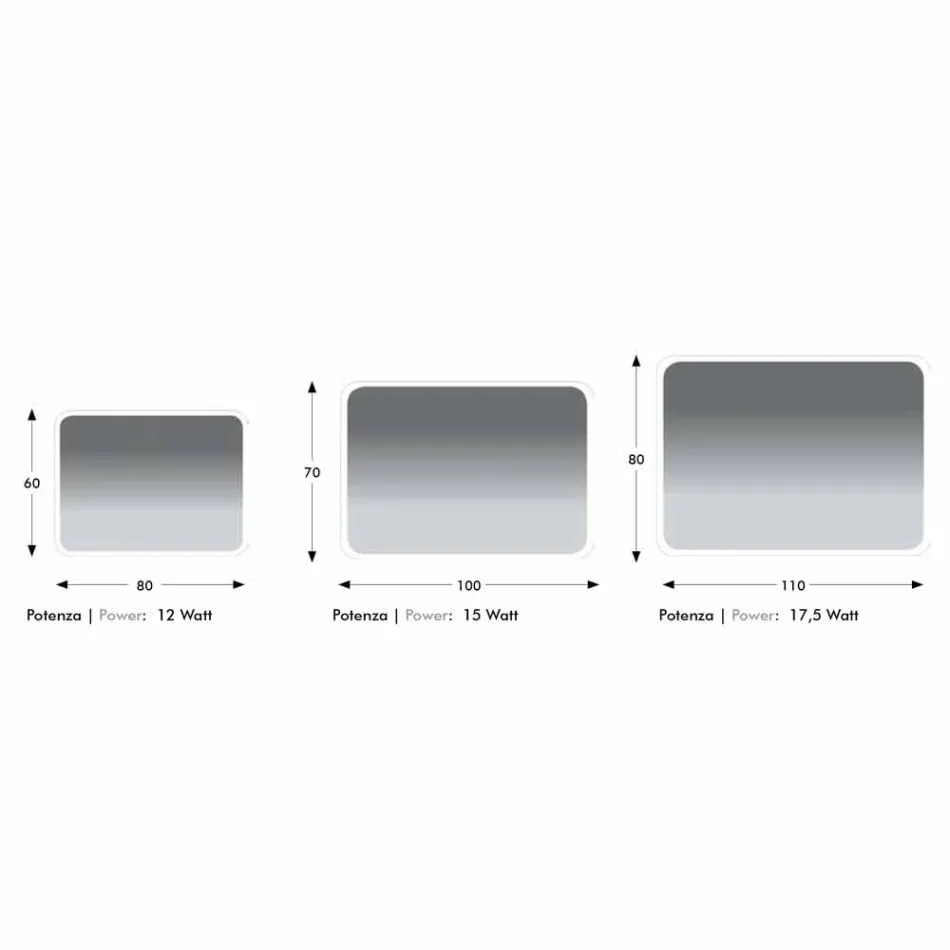 Pasqyrë e rrumbullakosur e banjës me dritë të pasme LED prodhuar në Itali - Pato Viadurini