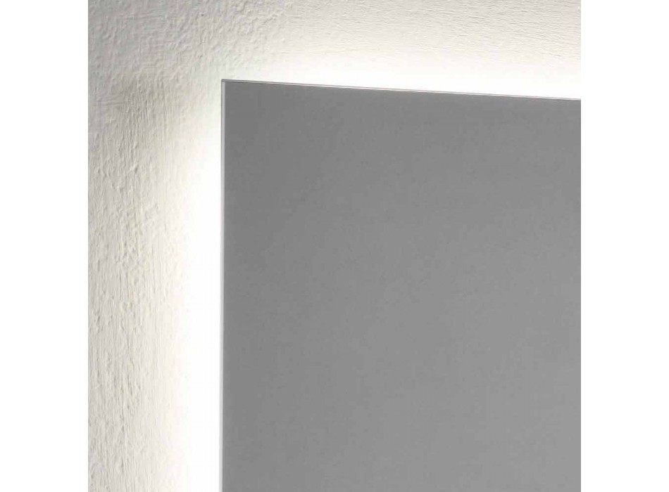 Pasqyrë muri me ndriçim LED në 4 anët e prodhuara në Itali - Romio Viadurini