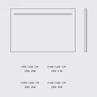 Pasqyrë Muri Moderne me Dritë LED dhe Kornizë Çeliku Prodhuar në Itali - Yutta Viadurini