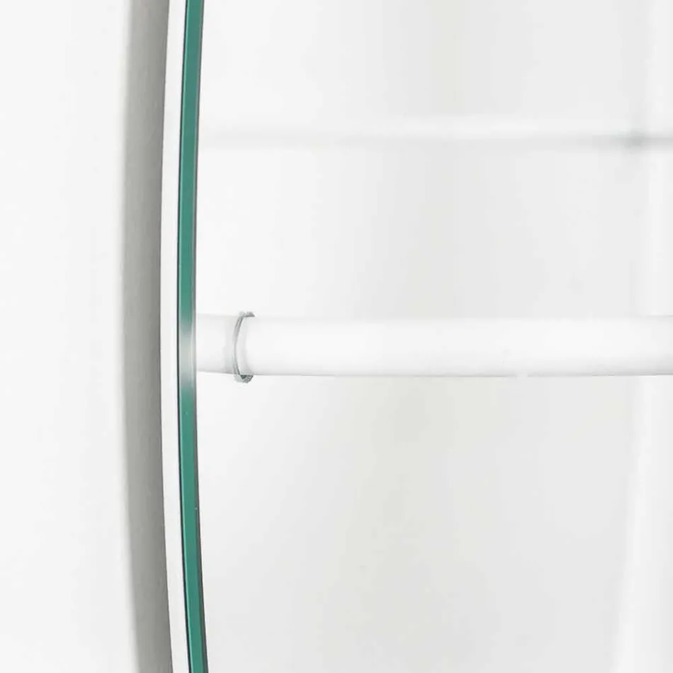 Pasqyrë muri me mbajtëse moderne çeliku të prodhuara në Itali - Chioccia Viadurini