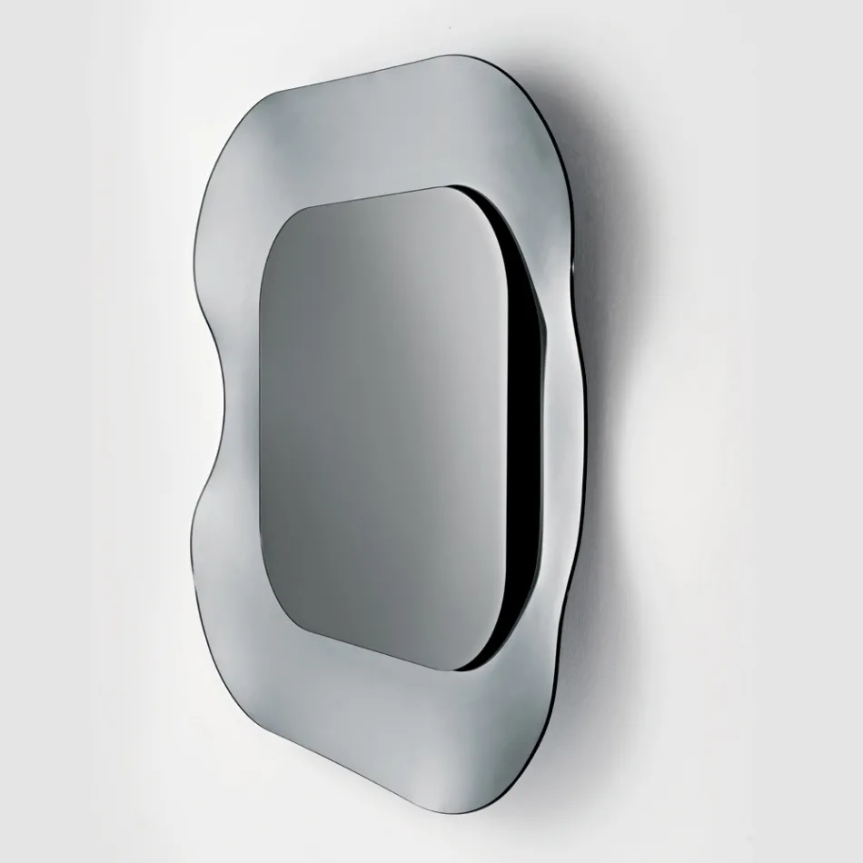 Pasqyrë Muri me Kornizë në Xham të Shkrirë Prodhuar në Itali - E Adhuruar Viadurini