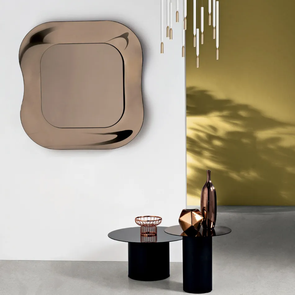 Pasqyrë Muri me Kornizë në Xham të Shkrirë Prodhuar në Itali - E Adhuruar Viadurini